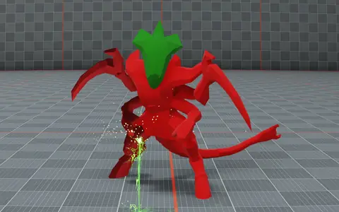 Barbed Strangler Warrior hitboxes